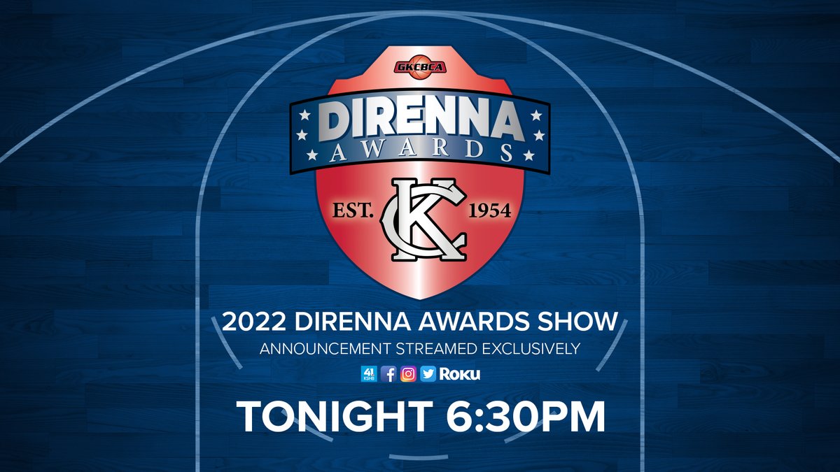 A big thank you @KSHB41 for live streaming tonight's DiRenna Awards show. Also, thanks to @mickshaffer for serving as emcee & @kylewhaas for all his help on the production side. Tune in and see HS 🏀excellence celebrated including the announcement of the DiRenna Award winners.