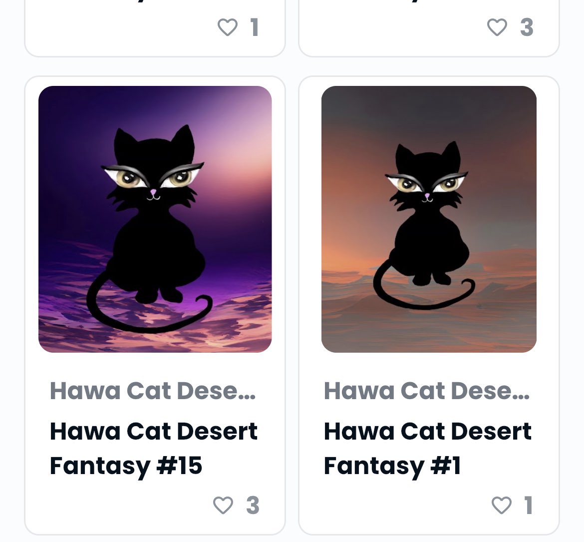 NFTLadyEve's tweet photo. #NFTcollection Thanks @Pxalsuo1 for collecting my 2 #HawaCat !! 😍😍😍 
.004 ya’ll!!! 
#PolygonNFT #nfts #cats #blackcats #NFTCollection #nftcollector #nftbuyersclub #nftcommunity ❤️💕 https://t.co/waVqPMtnVP