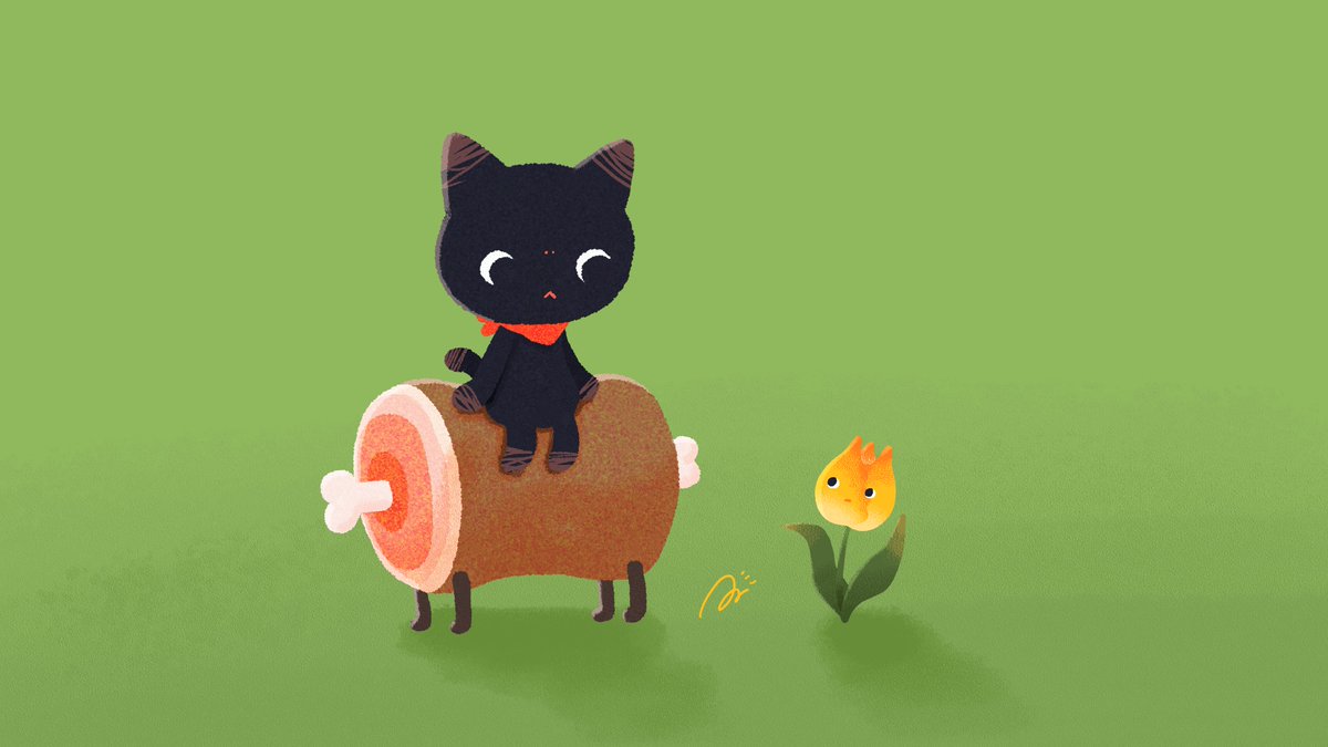 最近描いたくろねこちゃん。 良かったらRTして下さい。 よろしくお願い