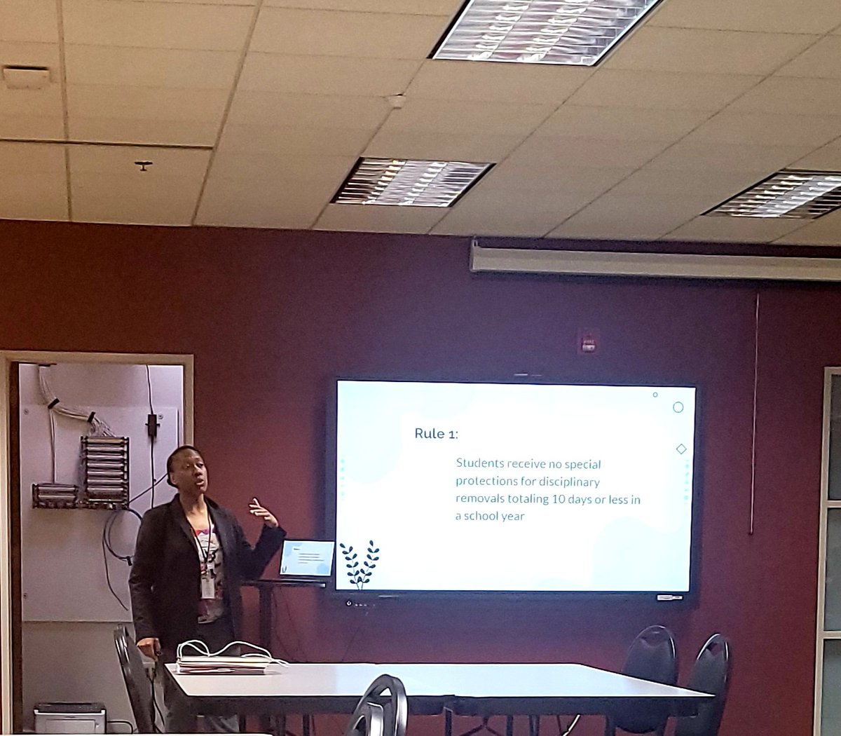 cgm730's tweet image. EC Executive Director Natashalyn Snipes and Behavior Support Specialist  Cicily Marsh presented an brief overview of FBA/BIP/MDR in a Session at the Vance County Schools Administrators meeting  Laser-Focused Leadership &quot; It&apos;s Time for Spring Cleaning&quot;
#VanceCoProud
#VCSShare