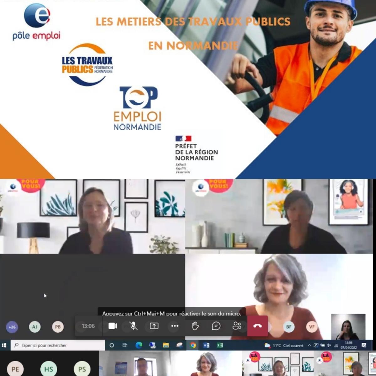 FRTP_Normandie's tweet image. Fin du 1er #webinaire destiné aux conseillers @Poleemploi_Ndie Orne et Eure pour présenter les métiers des #TravauxPublics et leur donner toutes les cartes pour en parler aux demandeurs d&apos;emplois 
Plus de 50 conseillers présents 
👏 @Sellesnina @Isabelle27Duval