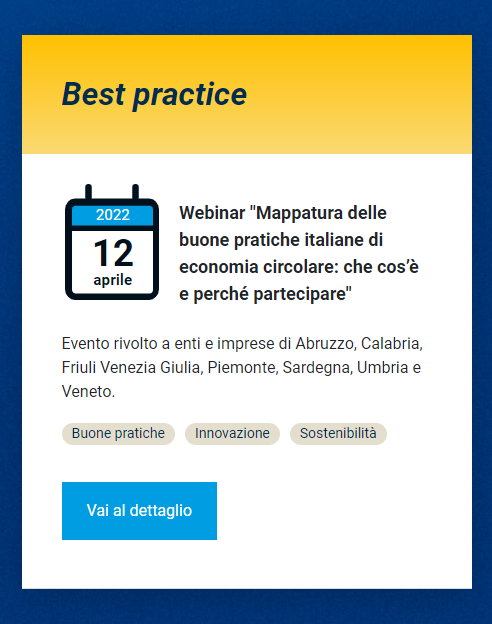 Le realtà camerali di #Abruzzo, #Calabria, #FriuliVeneziaGiulia, #Piemonte, #Sardegna, #Umbria e #Veneto promuovono la raccolta delle buone pratiche di #EconomiaCircolare dai loro territori. 
Iscrivetevi all'evento di lancio dell'iniziativa! 
ecocamere.it/dettaglio/even…