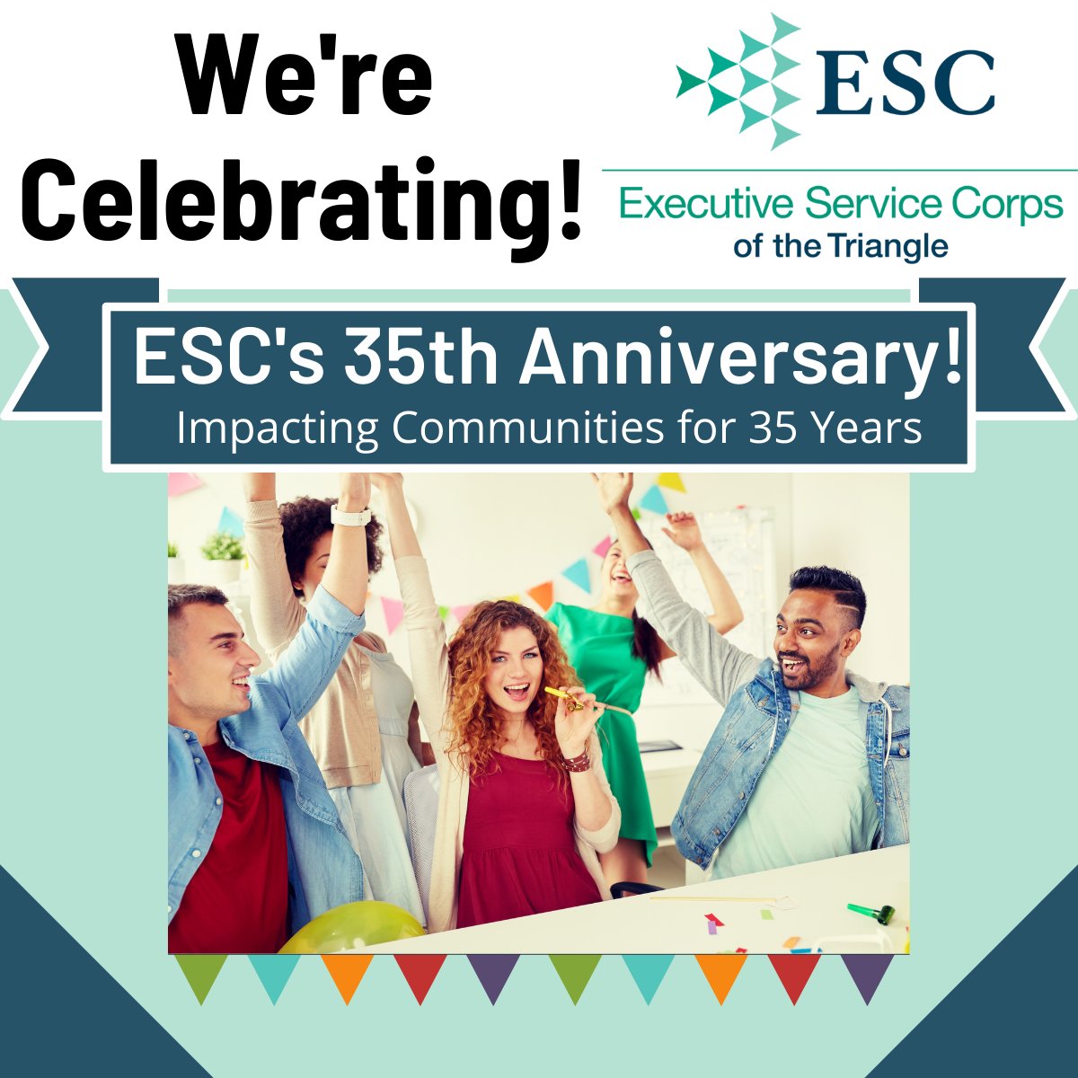 esctriangle's tweet photo. ESC is celebrating our 35th anniversary! We are so honored to have been #serving and #impacting the wonderful nonprofit organizations in our Triangle Community! Celebrating 35 years of supporting our community!
#nonprofit #community #esctriangle #anniversarycelebration #35years https://t.co/B596xcn8n4