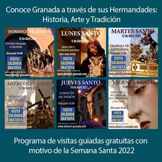 Elige la visita que más te llame la atención y disfruta de la Semana Santa más completa gracias a <a href="/granadaturismo/">Granada Turismo</a> y <a href="/AGIPGranada/">AGIP Granada</a> ➡️ bit.ly/3LP1oB2