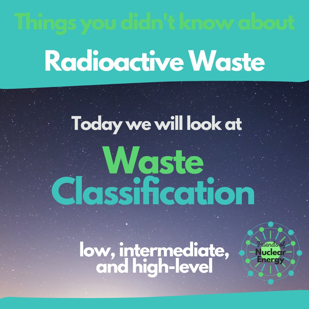 This week we'll bring bringing you a new series on radioactive waste.

Today we'll introduce you to waste classification, which is very important for understanding what the waste actually is and how its managed. 

#Nuclear #Energy #Radioactive #Waste #FoNE