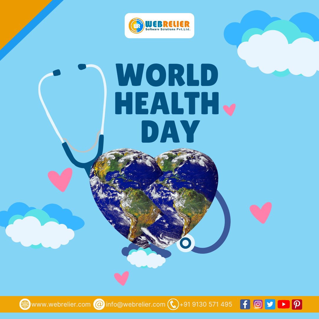 webrelier's tweet photo. World Health Day ⚕️
.
#worldhealthday #healthday #webrelier #softwaredevelopment #websitedevelopment #businesswebsite #startup #pune #it #website https://t.co/V5Qvx4uq3h