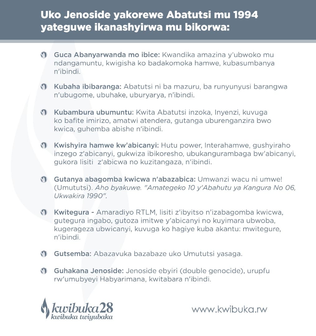 RwandaMinesB's tweet photo. Uyu munsi, Ikigo gishinzwe Mine, Peteroli na Gazi mu Rwanda (RMB), cyifatanije n'abanyarwanda, n'isi yose mu kwibuka ku nshuro ya 28 Jenoside yakorewe Abatutsi. Kwibuka twiyubaka. #Kwibuka28 https://t.co/zVEMEkLTHo