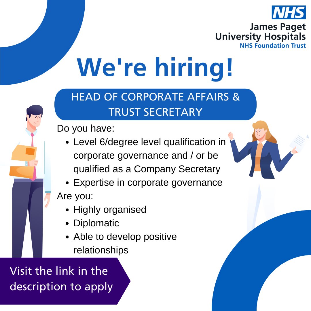WE'RE HIRING A HEAD OF CORPORATE AFFAIRS &amp; TRUST SECRETARY

Apply here: apps.trac.jobs/job-advert/408…