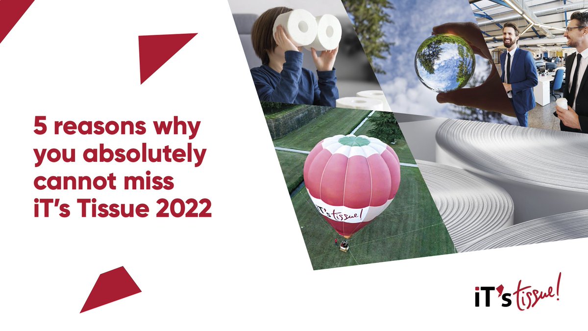 itstissue's tweet photo. iT’s Tissue returns from 6 to 10 June 2022.
The event dedicated to Tissue industry technology is a unique opportunity to discover all the trends in the sector.

You cannot miss it and here’s why!
👉 https://t.co/yxOZbYQdRW

#itstissue #itstissue2022 #letsdoit https://t.co/ENzu4eGdvk
