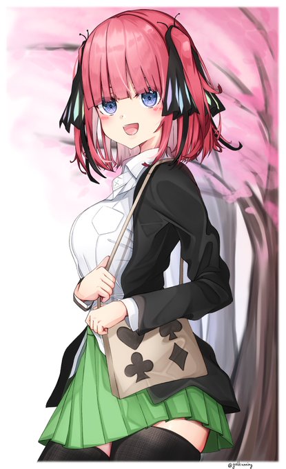 らくながく Gaku Rakuna@同人誌発売中さんがTwitterに投稿した中野二乃(五等分の花嫁)のイラスト。