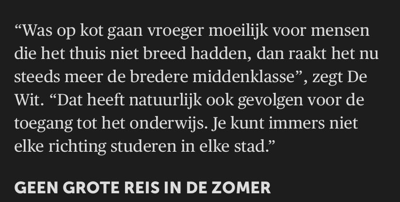 Heb precies meer interesse in die jongeren uit kwetsbare gezinnen die nu nog een grotere drempel hebben om te gaan studeren.
#studentenkot #armoede 

Artikel: <a href="/demorgen/">De Morgen</a> 

demorgen.be/a-bff1cd9b