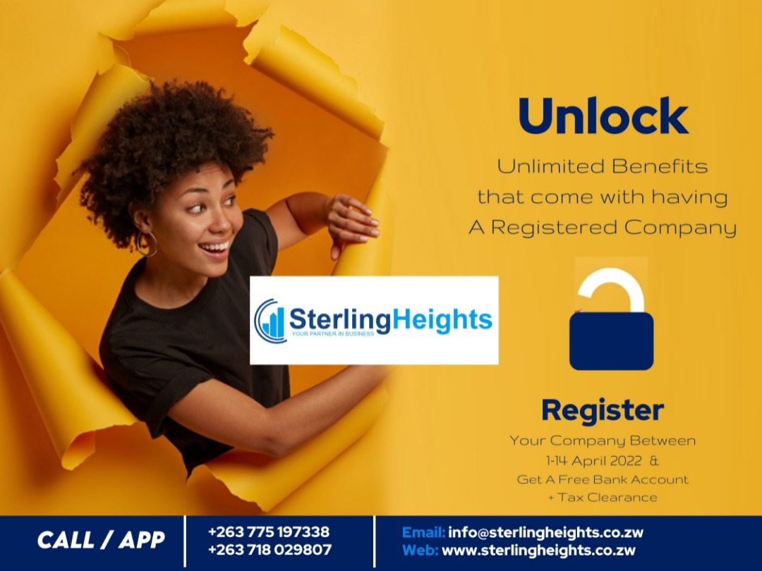 sterlingheightz's tweet photo. With only 7 days remaining, you still have an opportunity to register your company with us and get a free bank account and tax clearance all for $175. Sterlingheights is your Partner In Business. Get Yours Today https://t.co/7rd5mTpHte