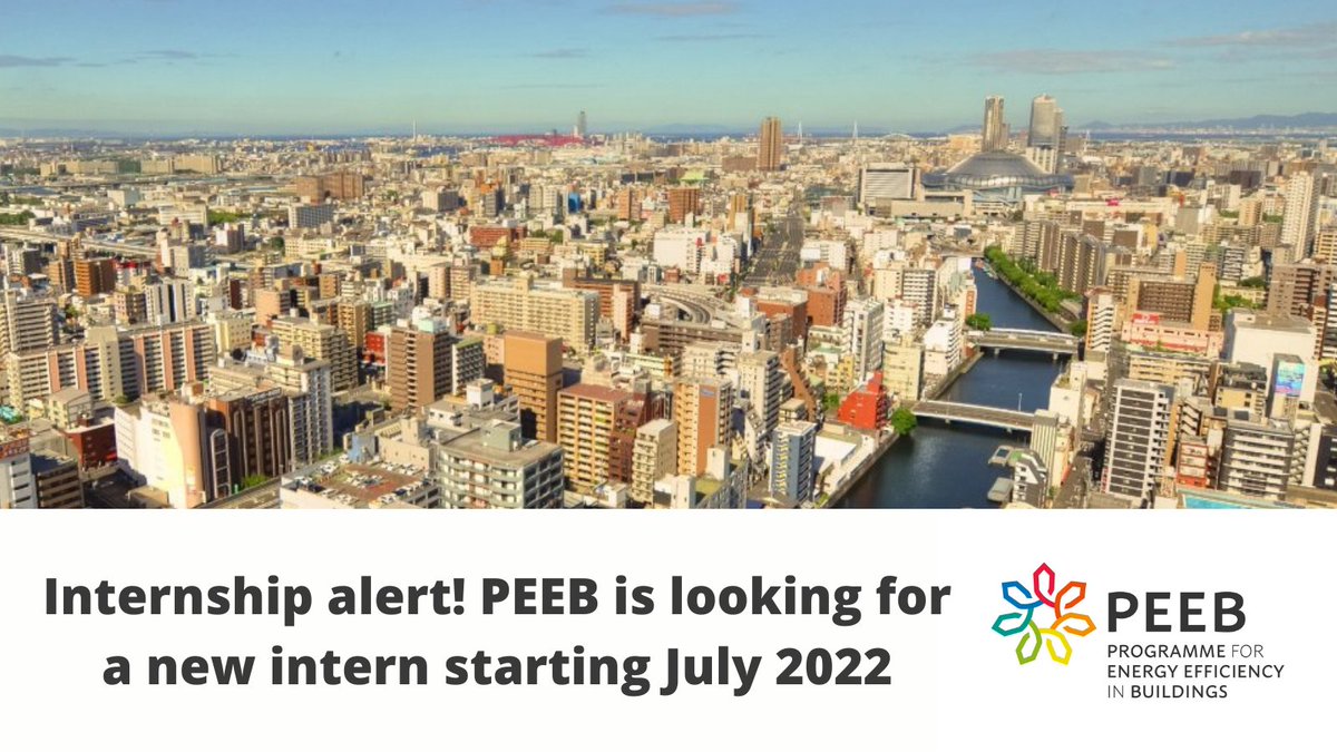 PEEB_build's tweet photo. 📢Internship alert!
Interested in developing key skills to transform the #buildings sector for #sustainable building designs through policy and finance? 
➡️We are looking for an intern to join our team from July 2022 for a period of 6 months. Apply now!
👉https://t.co/Z9rxIrYita https://t.co/dqy3KnSEyc