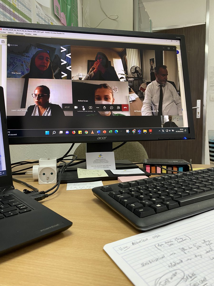 tbolot10's tweet image. Visio très intéressante avec notre partenaire Becomtech qui développe la formation des jeunes filles à la programmation informatique et à la communication digitale #citeeducative #becomtech #creteil