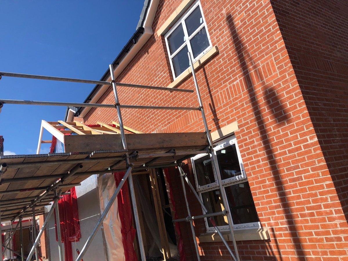 tawd_valley's tweet photo. The weather and progress was good yesterday at another one of the schemes we are building for #westlancscouncil. Working with our builder #Ecogee we are delivering 10 new homes on a former pub site in Westhead. This scheme will finish in the summer - #homesengland part funded. https://t.co/y1Qj8UdHYP