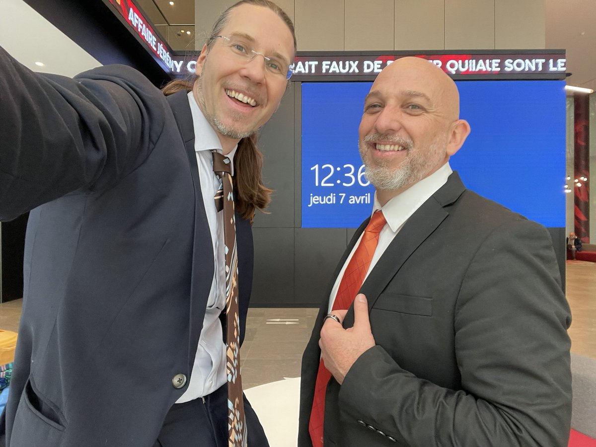 A Paris chez <a href="/BFMTV/">BFMTV</a> avec <a href="/mopxp/">Marc-Oliver Pahl</a> et <a href="/FBenaben/">frederick benaben</a> pour un interview sur l’usage de la #réalité #virtuelle pour gérer la #CyberSecurity et les #crises. <a href="/IMTFrance/">Institut Mines-Télécom (IMT)</a> <a href="/IMTAtlantique/">IMT Atlantique</a> @IMTMinesAlbi <a href="/IMTechfr/">I'MTech</a>