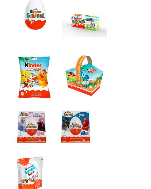 hpscireland's tweet photo. The @FSAIinfo and @hpscireland are advising consumers if you have bought any of the Kinder products [pictured] with the affected best before dates, do not eat them, and do not give them as Easter presents. 
Product and batch information: https://t.co/q00IHXOziW https://t.co/8loi0taPdU