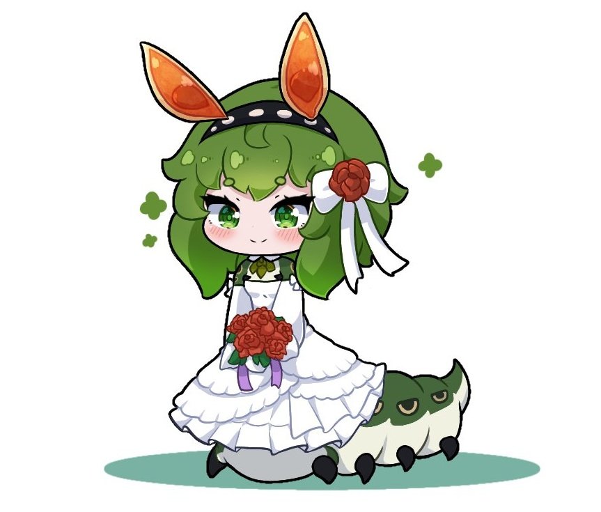 「Little Greenworm
Commissioned by @Greenw」|KuroTofu || Just a Trashのイラスト