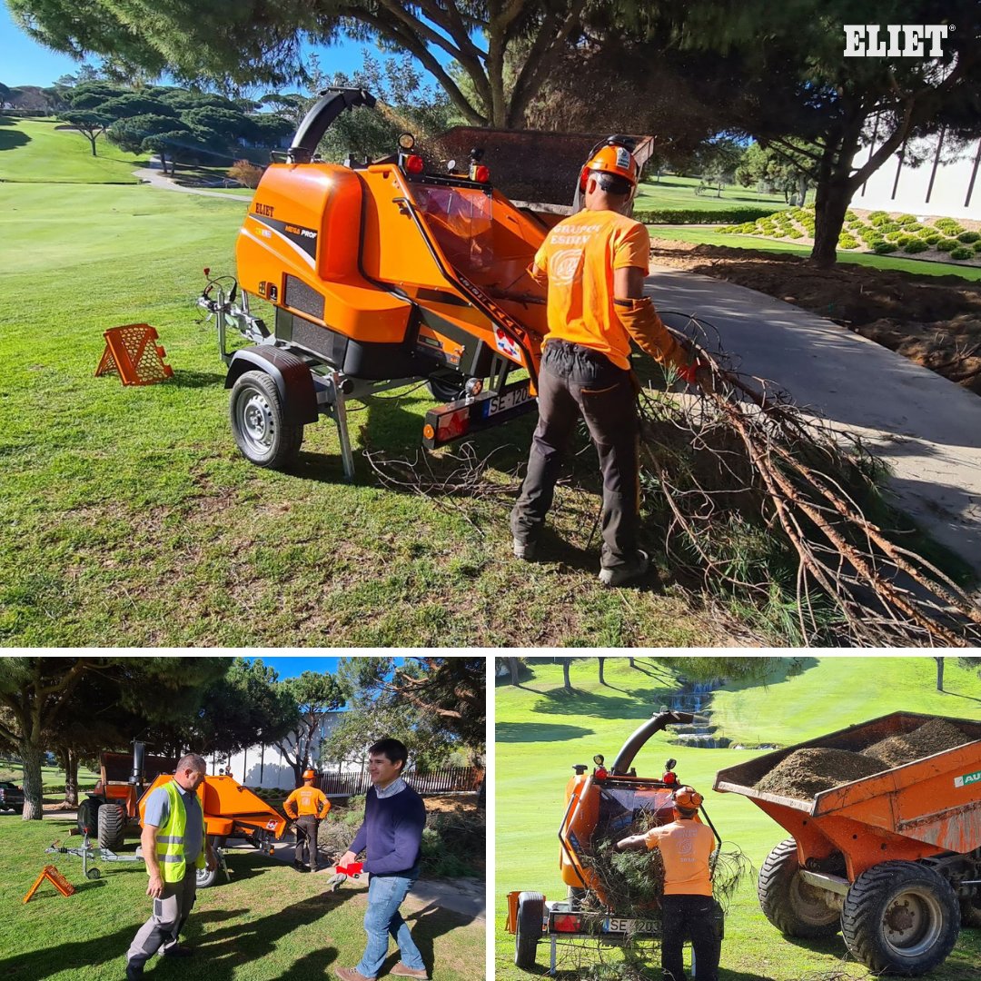 Where better to demonstrate the Golf version of our Mega Prof shredder than in the sunny Algarve (Portugal)?
#shredders #landscaping  #irrimac #eliet