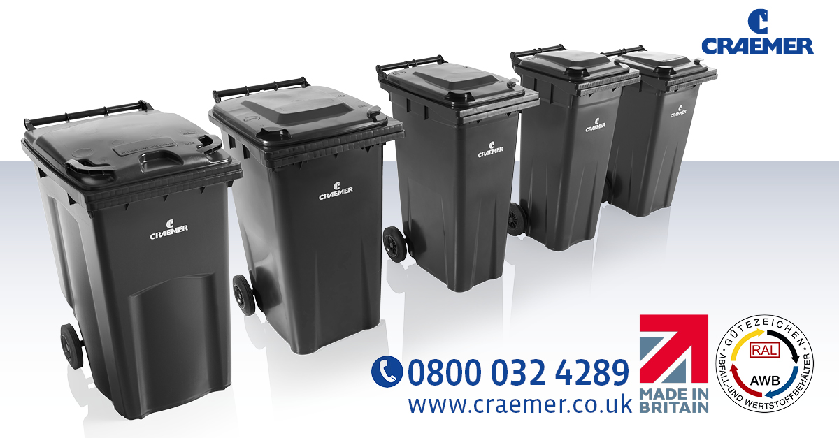 CraemerUK's tweet photo. Did you know… Our range of neo 2 #wheeledbins come in 120l, 140l, 180l, 240l and 340/360l sizes and are manufactured from high-quality PE which is UV, cold, heat and chemical resistant as well as cadmium-free and extreemely robust! #madeinbritain #wheeliebins #watse https://t.co/sszVcvqVDg