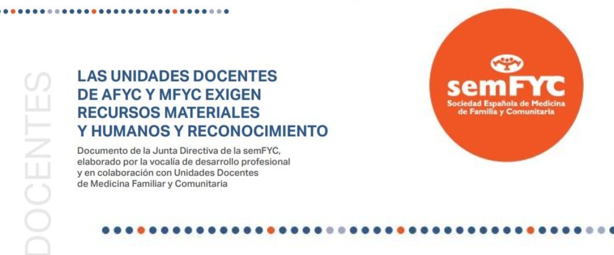 La 🟠🔵<a href="/semFYC/">semFYC</a> exige una intervención de urgencia para dotar de recursos humanos y materiales a las Unidades Docentes de Medicina de Familia y de Atención Familiar y Comunitaria

semfyc.es/unidades-docen…

#Yomédicadefamilia
#Yomédicadefamilia 
(1/20)
👇