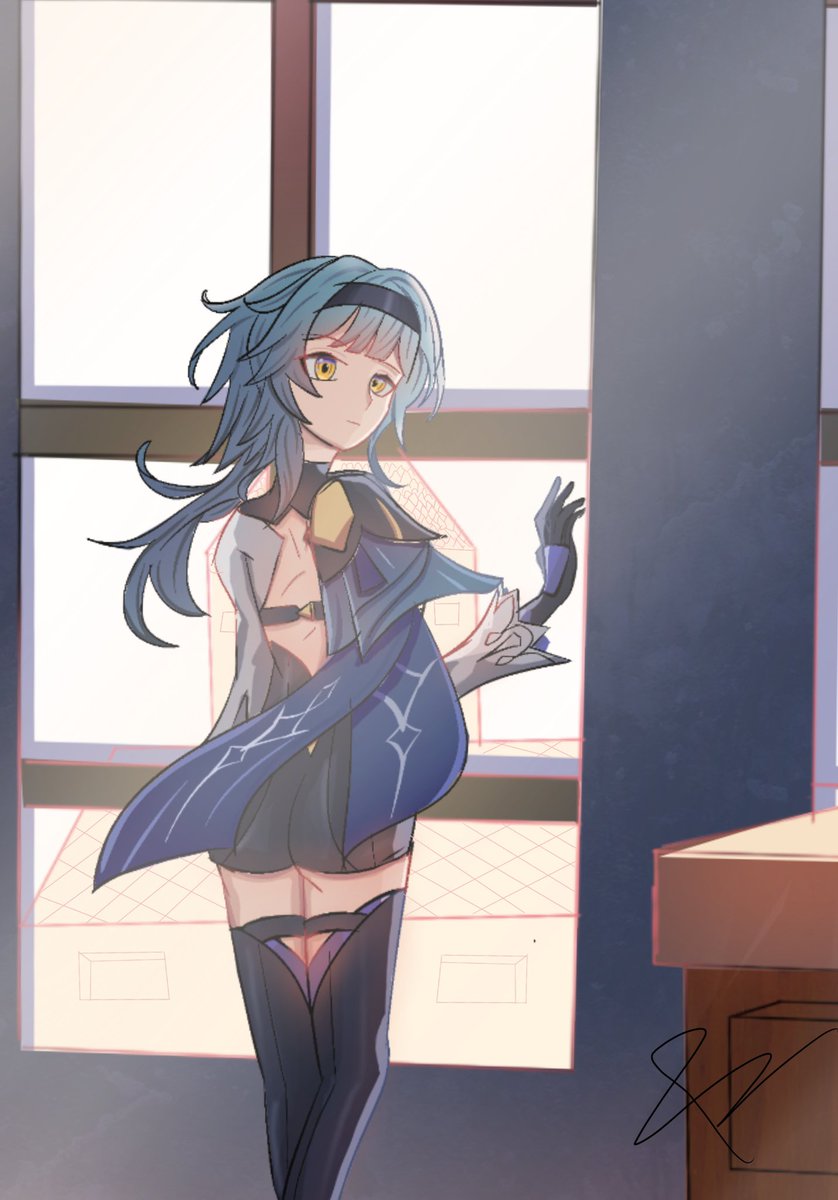 wafflepun's tweet photo. Kyaaa eula ❄️❤️❤️ #Genshinlmpact  #Genshinfanart  #Eula #Eulamber https://t.co/ZaFikaRDYM