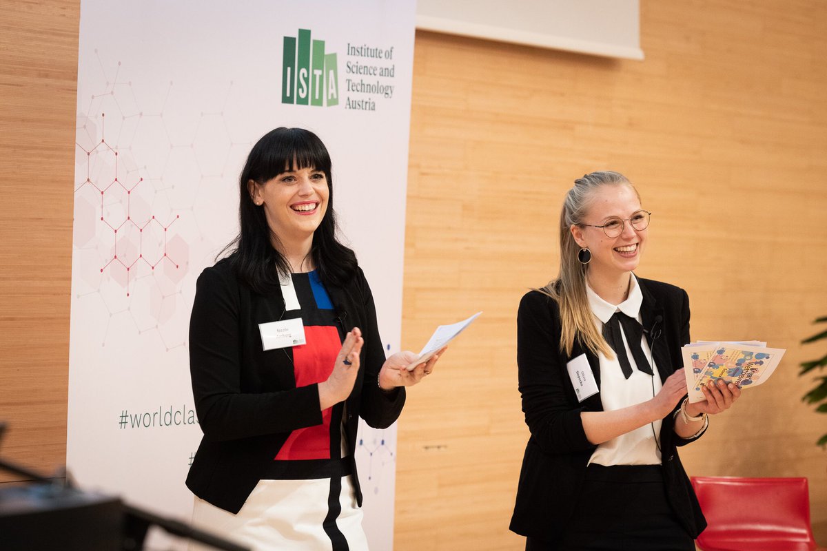 STEM_fatale_'s tweet photo. Important topic #womeninscience + school creativity contest + cool awards and a ceremony = full success! >570 participants, 8 awards and a great science experience. 
Read everything about our contest and the award ceremony @ISTA here: 

https://t.co/1gip8FSE5t

#GirlsGoTech https://t.co/MqYWwaQZtN