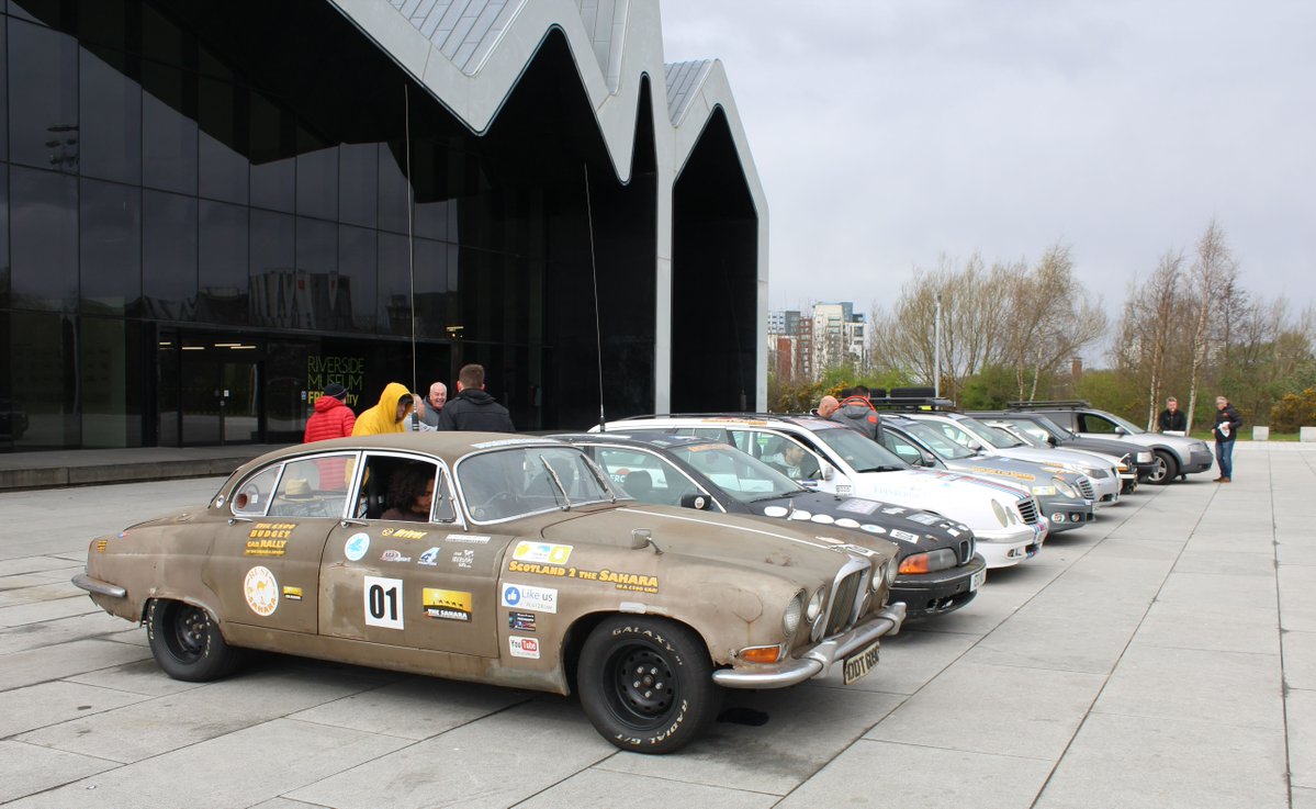riversidemuseum's tweet photo. #Rust2Rome are visiting us today for the next hour. Rust 2 Rome is a Β£500 budget car rally from Edinburgh to Rome.
For more info visit https://t.co/q16gu84fuf https://t.co/K0hKU97YlD