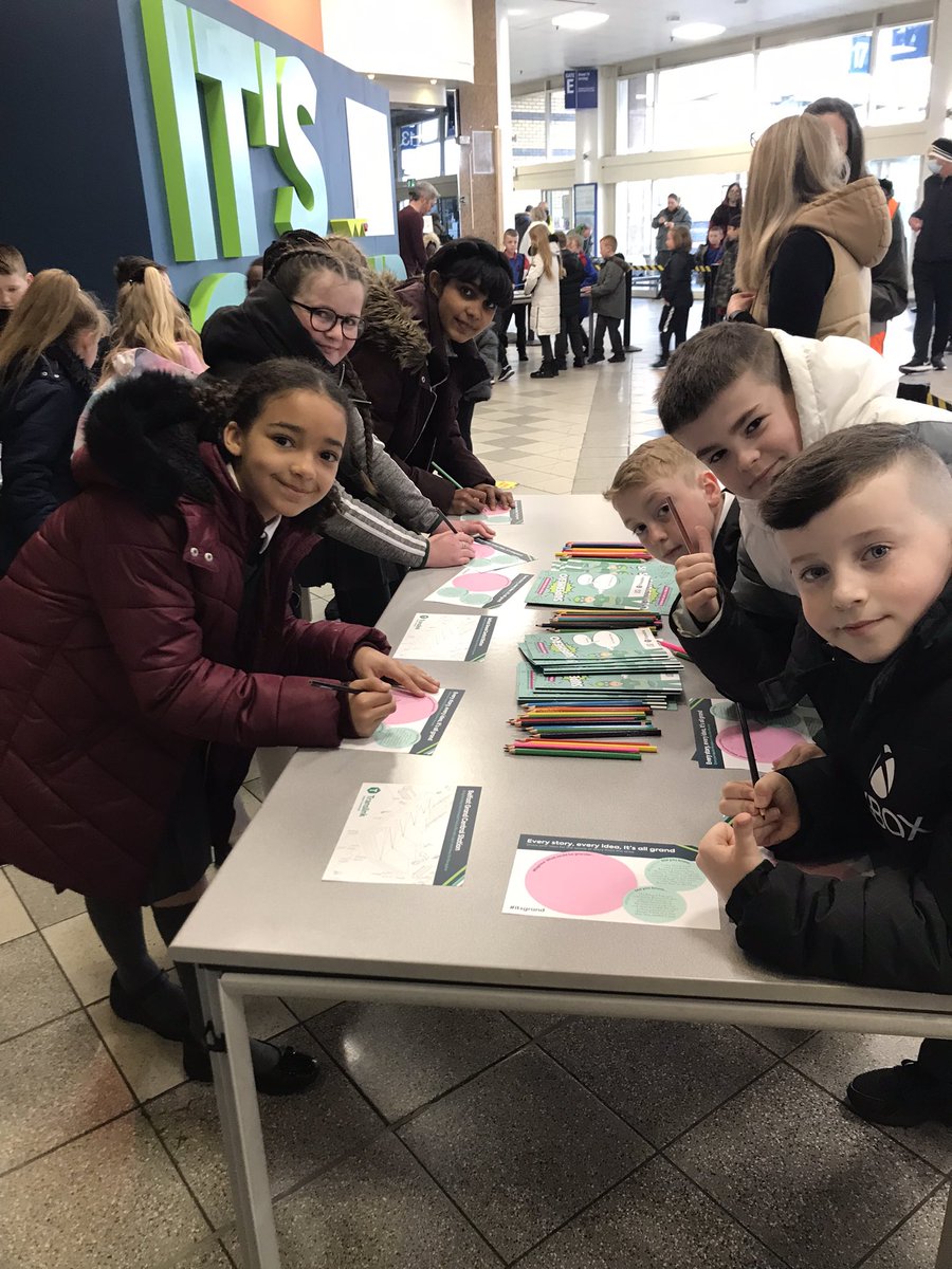 Translink_NI's tweet photo. #itsgrand the boys and girls from local schools had lots of fun and some great ideas for the Belfast Transport Hub @UrbanScaleInt 🚌 🚊 https://t.co/hcbYrb4dHL