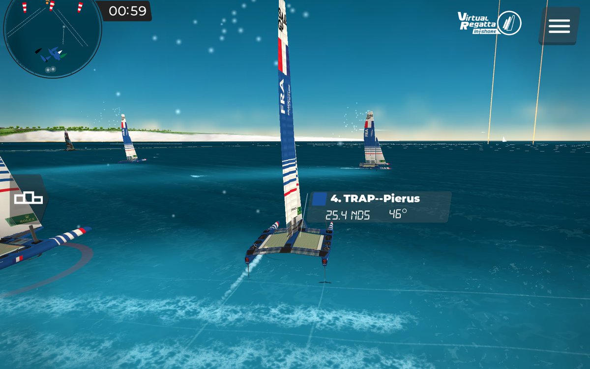 EsailingFrance's tweet photo. Belle victoire hier soir d'@AlexandreKowal4 en F50. #VRInshore #esailing  #esailgp #esport  @VirtualRegatta @sailranks @SailGPFRA https://t.co/MAnWDebfOv