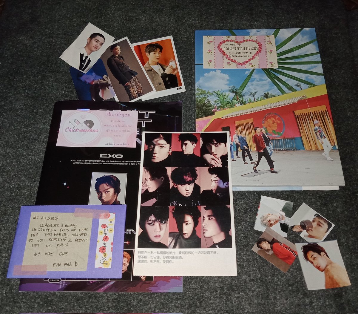 prtty_alexiaaa's tweet photo. Hello po! @chickmerchies albums from giveaway arrived today, ang ganda nila at nung freebies ang cute 🥺 hihiji may letter pa from your shop & @EXOVMonsters thank you so much po super worth it! Avail din ako susunod from your shop :) kamsa
#chicklets_proof #chicklets_feedbacks https://t.co/60ea3Yypv1