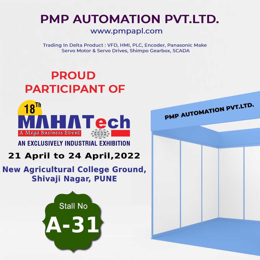 Mahatech's tweet photo. Proud Participant at #MAHATech2022
.
PMP AUTOMATION PVT LTD - A31
.
Visit https://t.co/ZZc0LYG0xd for details. https://t.co/n58HzcudBg