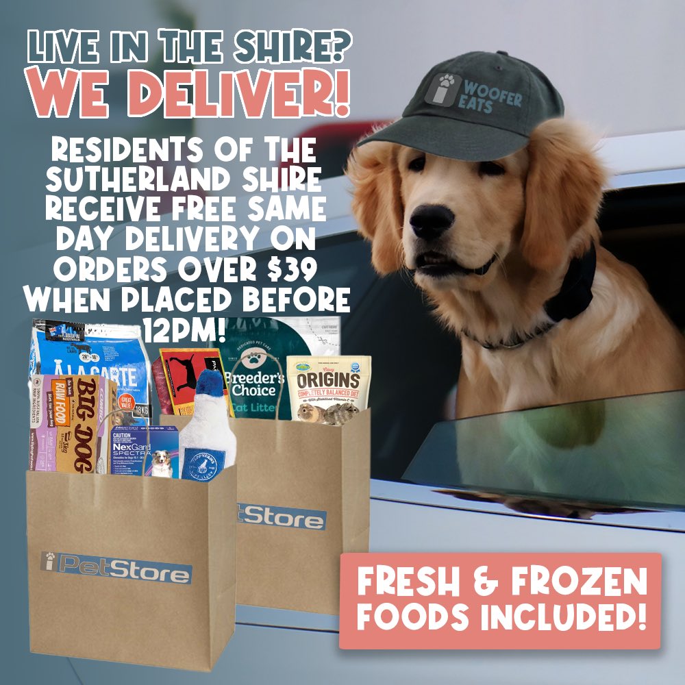iPetStore_au's tweet photo. Have pets and live in the Sutherland Shire?

#ipetstore #sutherlandshire #kirrawee #cronulla #sutherlandshirebusiness https://t.co/QjxTUCHdJr