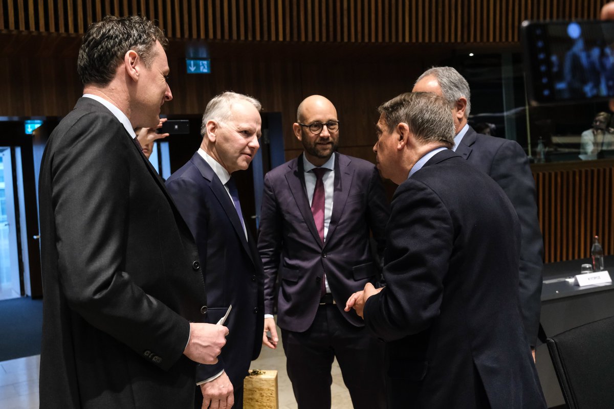 FinlandinEU's tweet photo. After almost 5 years and more than 50 meetings of the EU Agriculture and Fisheries Council, today's meeting will be the Finnish 🇫🇮 Minister @JariLeppa's last one.

Colleagues from 🇪🇺 Member States thanked Minister Leppä for his commitment, cooperation and friendship. #AGRIFISH https://t.co/FNIlO3sImt