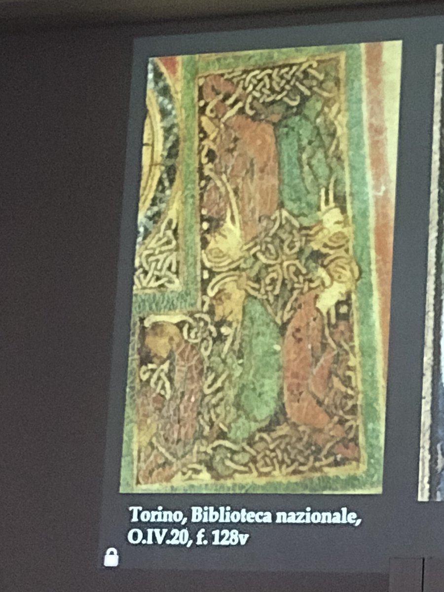 rood_girl's tweet photo. Octopus men, hair antlers, and elvish figures from the amazing Turin Gospels. And fish people from Kells. #IIAC9 #medievaltwitter https://t.co/b7qtlUcT0L