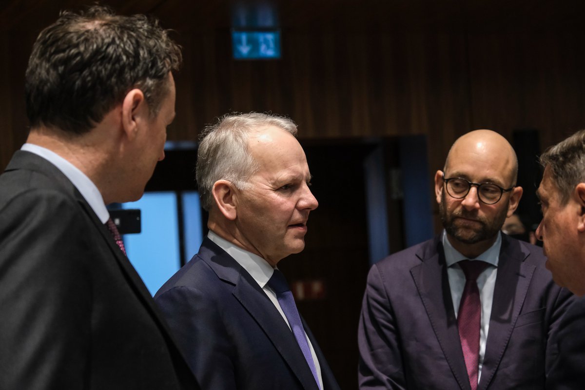 FinlandinEU's tweet photo. After almost 5 years and more than 50 meetings of the EU Agriculture and Fisheries Council, today's meeting will be the Finnish 🇫🇮 Minister @JariLeppa's last one.

Colleagues from 🇪🇺 Member States thanked Minister Leppä for his commitment, cooperation and friendship. #AGRIFISH https://t.co/FNIlO3sImt