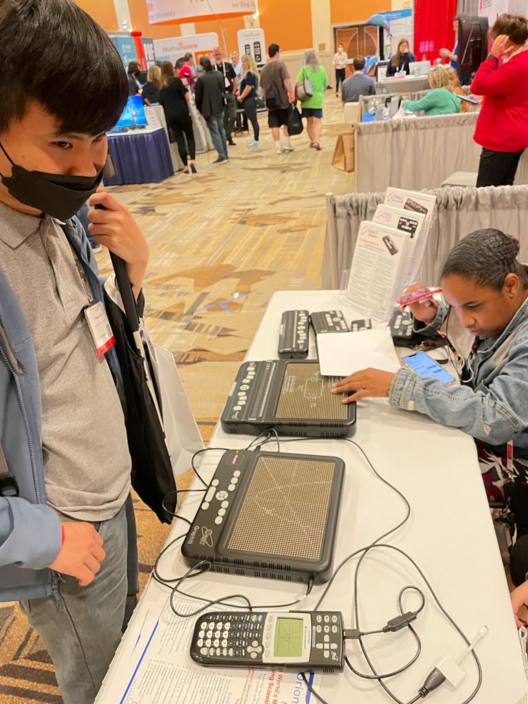 The Orbit Speak notetaker and the Graphiti Plus Tactile Graphics and Braille Computer were big hits at the CSUN Assistive Technology Conference #CSUNATC22 #A11y #BrailleForAll