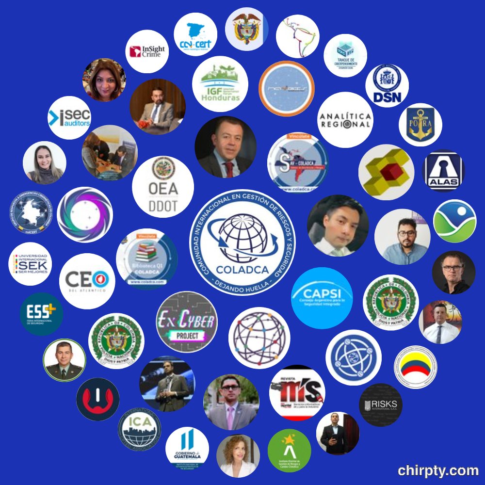COLADCA's tweet photo. 🛡Gracias por ser parte de nuestro #Circle1 🥇 #COLADCA su aporte es de valor para seguir #RepensadoLaSeguridad y #DejandoHuella
@CapsiArg
@GI_TOC_esp
@ExCyberProject
@BibliotecaQ1
@OEA_DDOT
@edgarglavinich
@SAV_RiskCOLADCA
@GustavoG_Kc https://t.co/VflG3t9upp