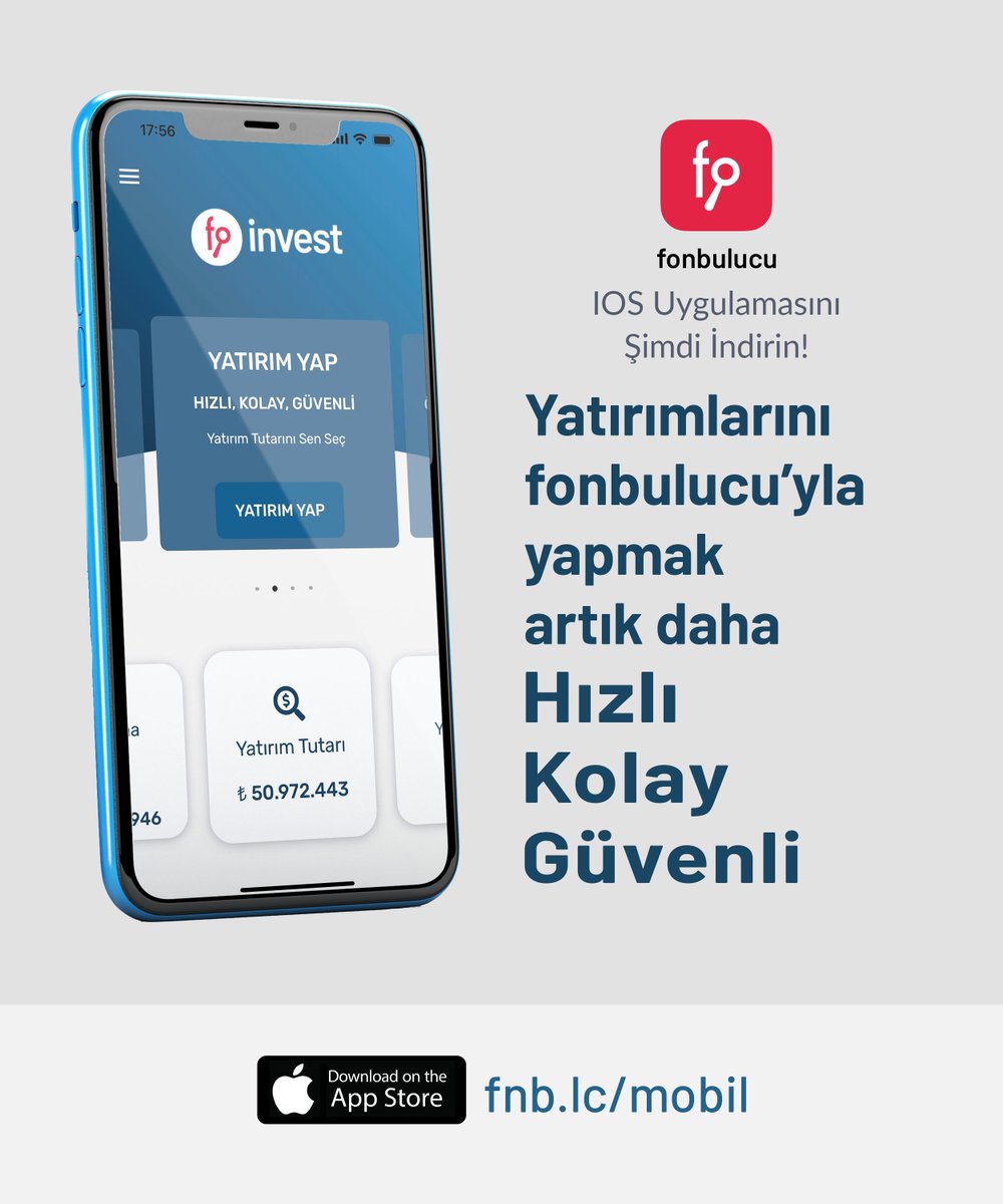 Türkiye'nin İlk IOS Mobil Kitle Fonlaması Uygulamasını gururla sunarız.

Yatırımlarınızı artık, daha Hızlı, Kolay ve Güvenli yapabilirsiniz. 

Uygulamayı indirmek için; fnb.lc/mobil

Not: Android Uygulaması çok yakında...