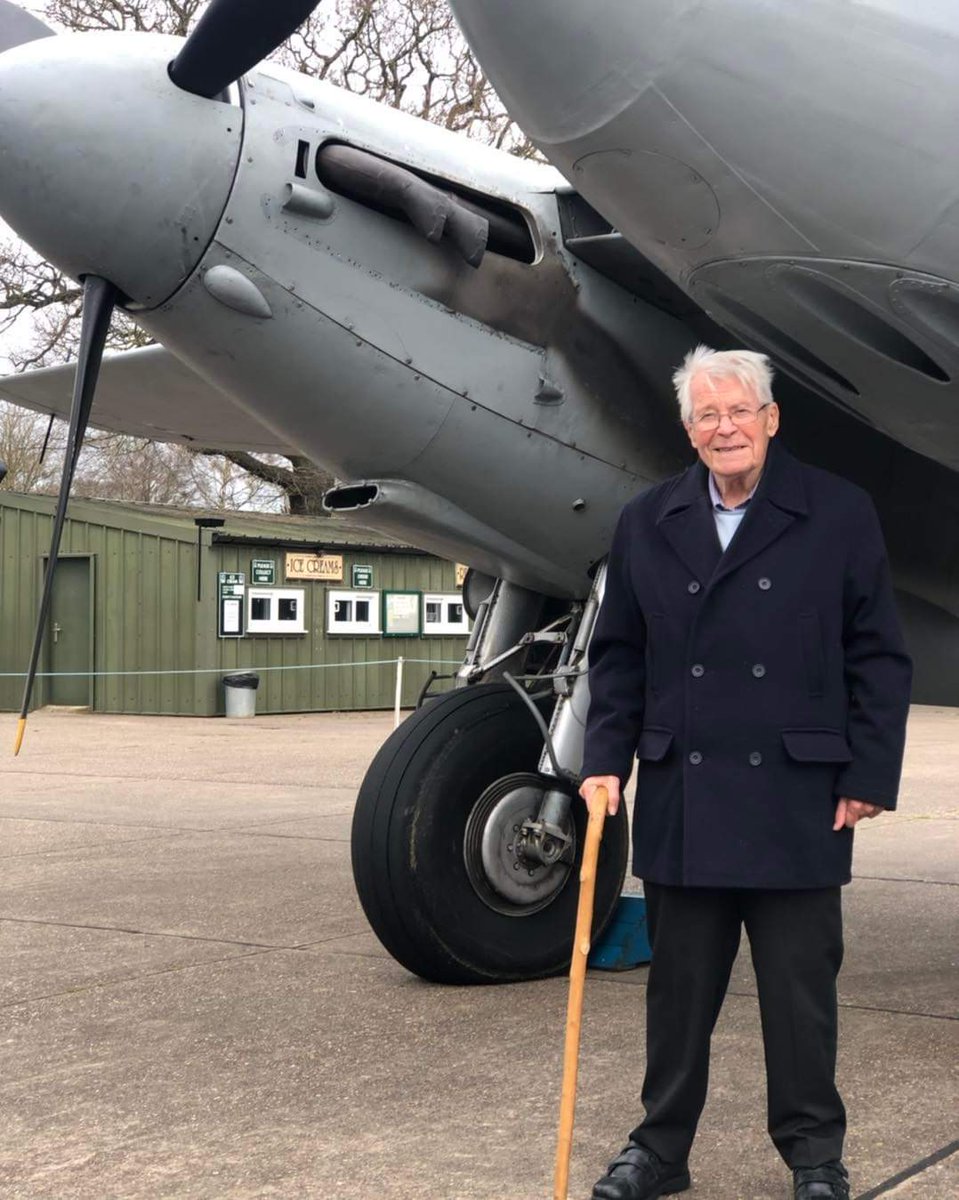 This week we introduced PRU pilot George Pritchard to an old friend he’d not seen outside in 75 years. George flew 20 missions in Mosquitos with 544 Sqn before moving on to 140 Wing. He last flew a Mosquito in 1947. Thank you to @NX611JustJane for being so hospitable. @ALewerMBE