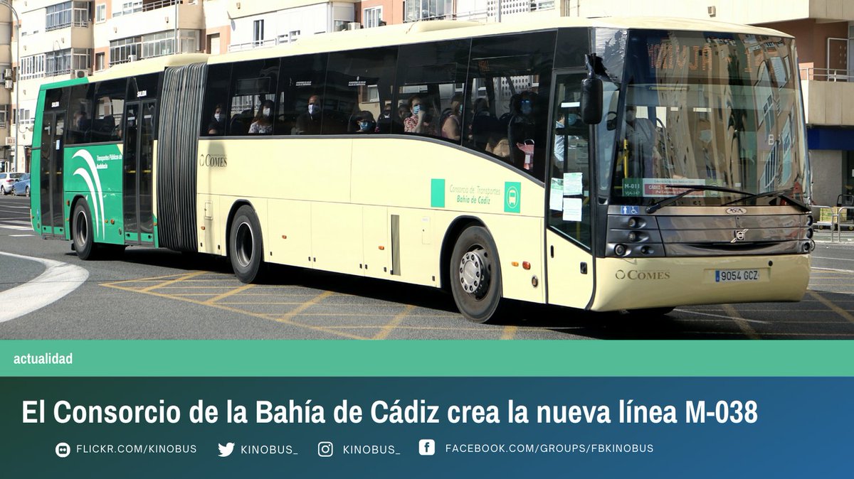 kinobus_'s tweet photo. El #CMTBC crea una nueva línea de autobús, la M-038, que une #PuertoReal con #Cádiz a través de la Av. Constitución 1812 y CA-35.
https://t.co/3Cw3A44Dgu https://t.co/zBXgh0eIZ1