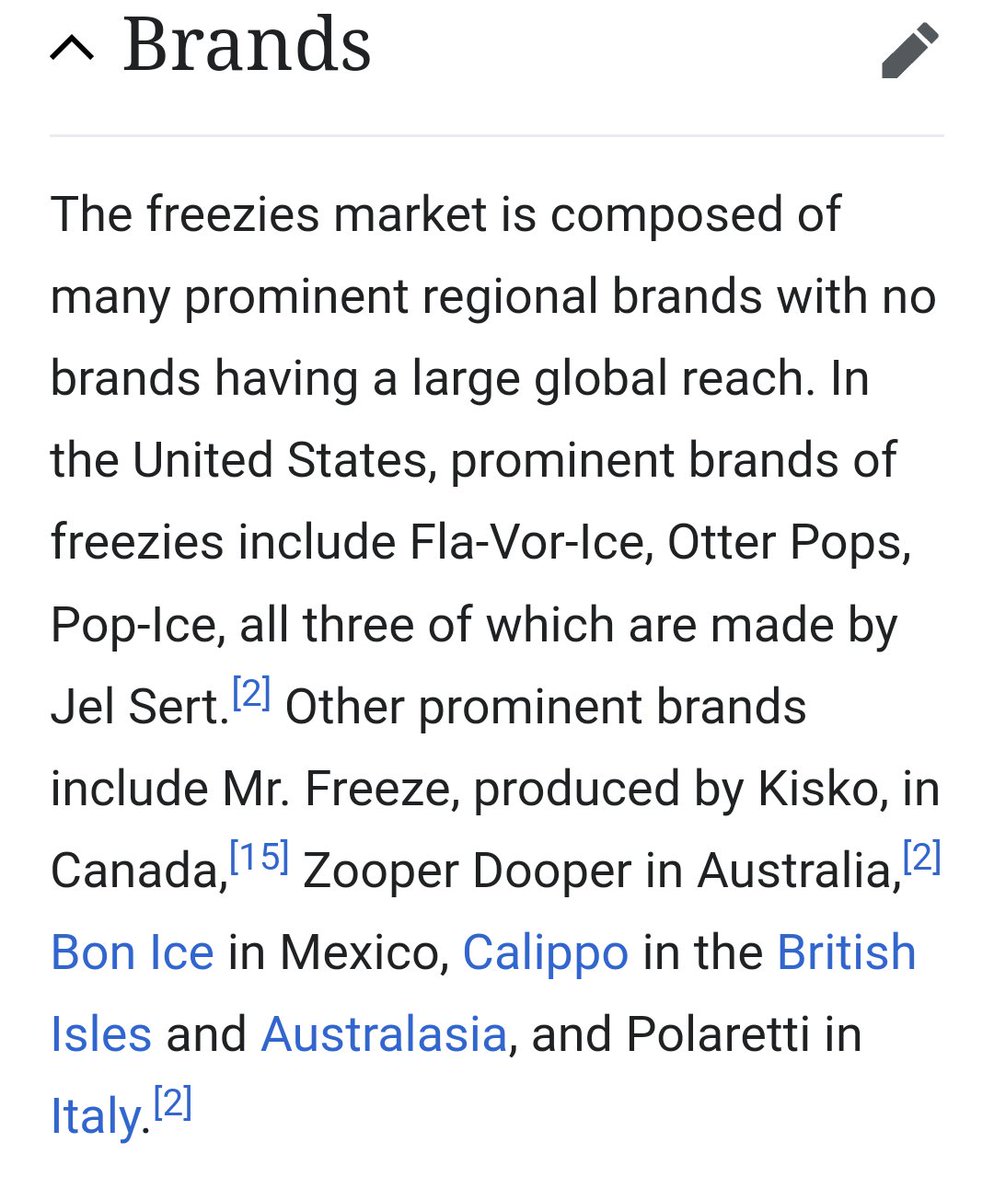 ara8ara's tweet photo. @AshKabosu #icy #icies #icee #icees
frozen drink

#Freezy surname

#Freezie #Freezies
Freezie Freezies
#Wiscy #Wisconsin
Just like land of Oz,
"Zooper Doopers,"
products of 60s/70s,
most people still refer to offbrands as...bandaids, kleenexes, jellybeans, koolaid, icees,
freezies
etcétera. https://t.co/wAXkkqsQua