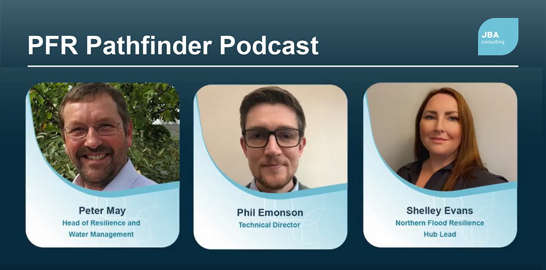 Listen to the latest JBA Podcast to hear @ShellE666 and @Phil_Emonson discuss the challenges, success stories and lessons learnt from the Yorkshire and South West PFR pathfinder projects with Head of Resilience and Water Management, Peter May: bit.ly/3M4sPHd #Resilience