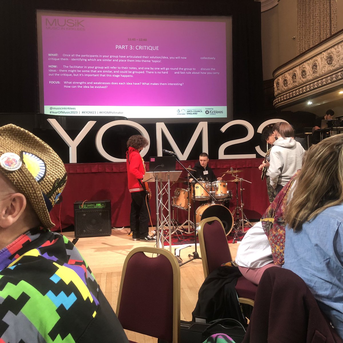 At the magnificent Town Hall building Dewsbury for Kirklees #yearofmusic2023 
networking sessions ….
 
#KYOM23 #KYOMpollinator #kirkleesmusic #kirklees #huddersfieldmusicscene