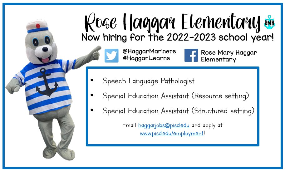 HaggarMariners's tweet photo. This is where you want to be! Inquire about joining our team for the 2022-2023 school year, and stay tuned for additional potential openings. #haggarlearns https://t.co/9hGfLcKW7Q