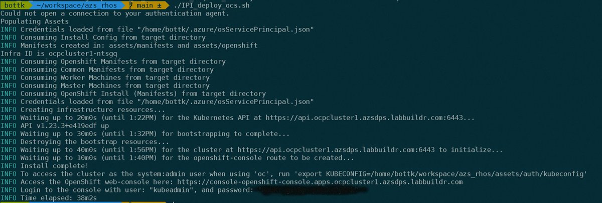 azurestack_guy's tweet photo. Not too bad... streamlined my #disconnected @openshift 4.10 installation using IPI to my #AzureStackHub in under 40 Minutes using @project_harbor registry .. Next: backup with #powerprotectdatamanager https://t.co/Y6I3LS5yY9