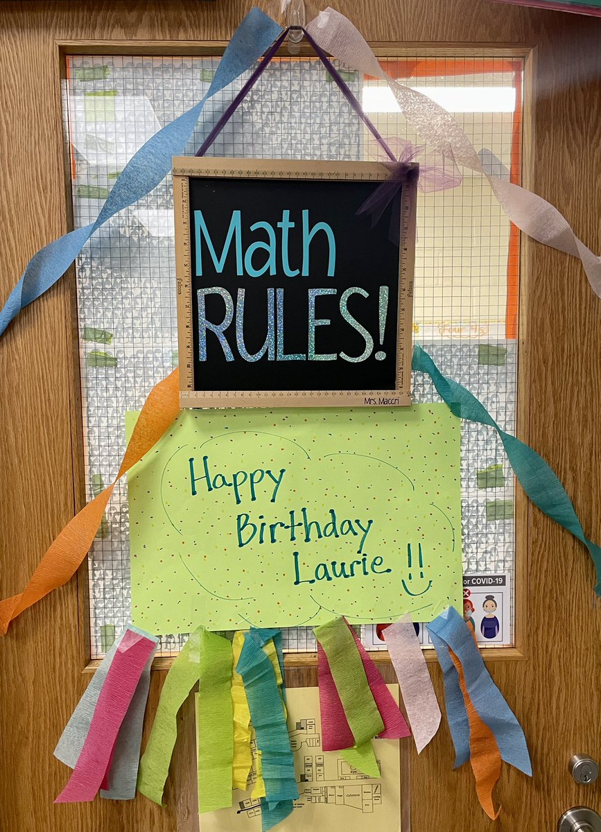MTL_SVMaccMath's tweet photo. Feeling the birthday love from my #Springville family. From the door decorating, to the songs, well wishes, gifts, lunch, cards, and cheers, the heart of this #mathteacher is filled! Thank you! #BlessedAndGrateful #40andFabulous #birthdaygirl #mrsmaccrismathmindset https://t.co/pbr8rbb5R3