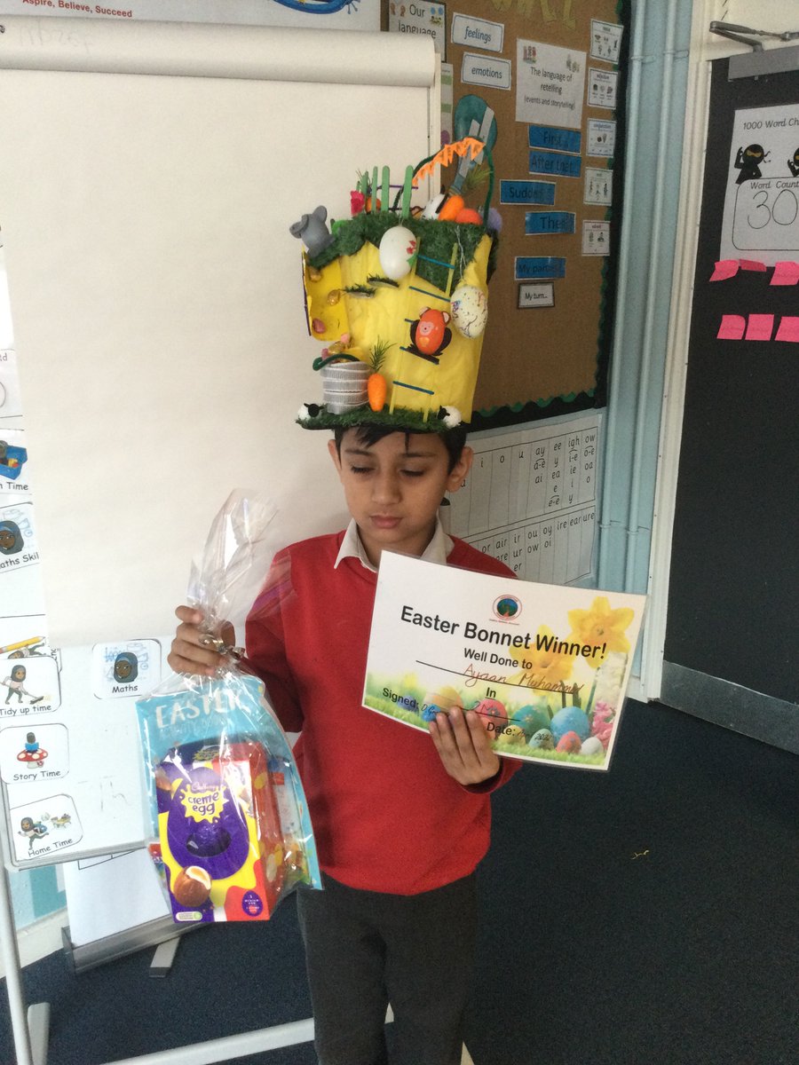 Easter Bonnet Parade #Easter2022 #chicks #chocolatelovers Well Done to our 2M’s winner Ayaan