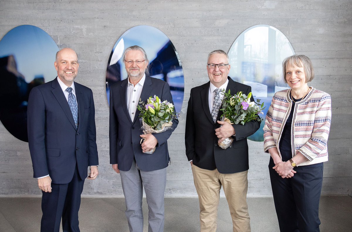 The 2022 Marcus Wallenberg Prize is awarded to Professor Ilkka Kilpeläinen and Professor Herbert Sixta for the development and use of novel ionic liquids to process wood biomass into high-performance textile fibres. More info: https://t.co/ol7fngcyfM

#sustainability #textile https://t.co/UloutyyIcc