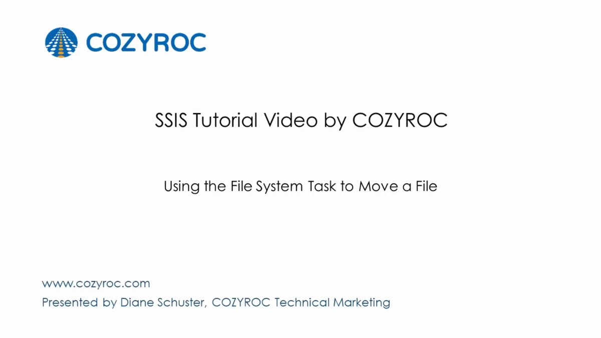 CozyRoc's tweet image. Using the File System Task for moving files - SSIS tutorials for Beginners by #COZYROC
youtu.be/eFNfR0vk6pc 

#SSIS #SSISTutorials #ETL #SQLServer #FilesyStemTask